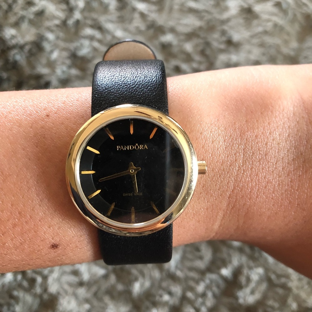 Pandora Genuine Leather Strap Watch